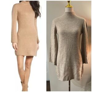 Bardot Tash Sweater Mini Dress w/ Flared Sleeves in Oatmeal NWT - Size 8 US